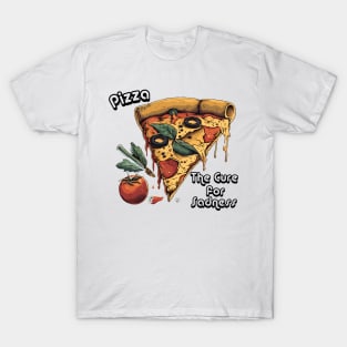 Savory Pizza Delight: Melancholy's Antidote T-Shirt